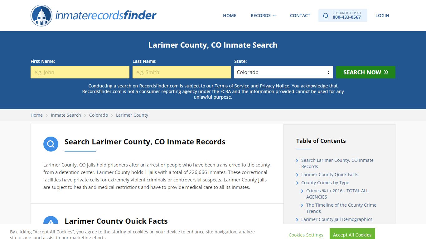 Larimer County, CO Inmate Lookup & Jail Records Online