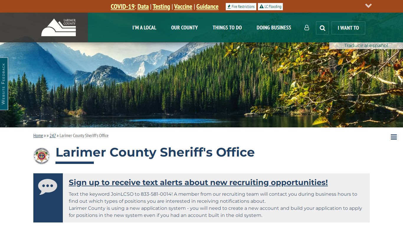 Larimer County Sheriff's Office | Larimer County